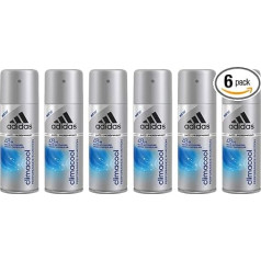 adidas Climacool Anti-Perspirant Deodorant Body Spray for Men – Effective Moisture and Odour Control up to 48 Hours, Pack of 6 (6 x 150 ml)