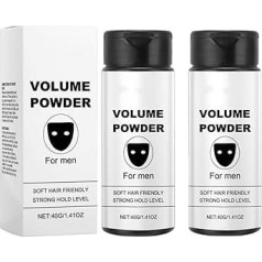Texture Powder for Men, Hair Powder for Men, Hair Powder Men, Easy to Apply, Gives Instant Texture and Volume, Pure Natural Ingredients, Strong Hold, 40 g (A, 2 Pieces)