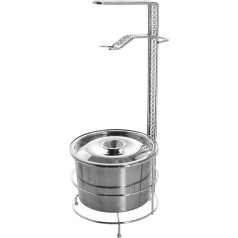 Kaya Large Charcoal Basket with Tongs and Lid Holder