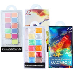 24 Colours Watercolour Nail Paint Powder, Solid Gel Nail Polish Palette, Pigment Palette, Solid Nail Powder Pigment for Nails, Glitter Powder Colour Gradient Nail Powder Nail Art Nail