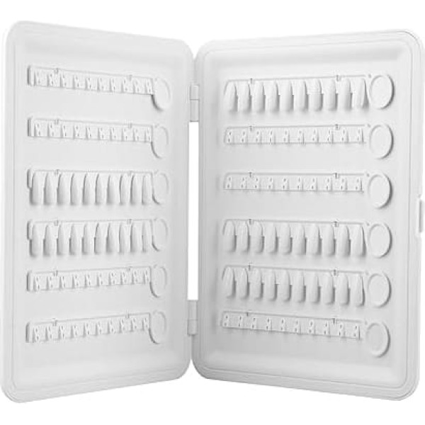 Nail Colour Display Book with 120 Nail Tips, White Nail Display Book for Manicurists, Removable Design for Gel Polish and Nail Art Samples