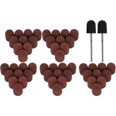 Nail Art Sanding Caps 120 Grit Grit File Sandpiece Set Manicure Polishing Sanding Belts Nail Drill Set with Shank for Nail Drill for Acrylic Nails
