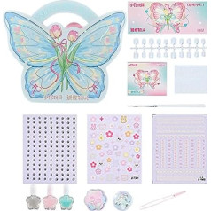 Vriusi Nail Art Salon Set, Birthday Nail Art, Children's Nail Kit, Holiday Nails Decorations, Color Matching Kit Polish Decorations, Butterfly Nails Polish, Kids Kit Christmas Nails Decor for Present