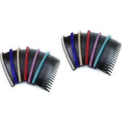 MAGICLULU 2 Sets Bridal Hair Accessories Rhinestone Hair Comb Pin Clip Imitation Diamonds Fashionable Slide Hair Clip for Women 5 Pieces x 2