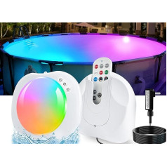 DeeprBetter Above Ground Pool Lighting Underwater, Wireless Power Supply, Magnetic Pool Lighting with Remote Control, Pool Lights Underwater LED Light, Submersible Pool Lights
