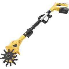 Electric Motor Hoe 250 rpm Garden Tiller Electric 20 V with 2000 mAh Battery Extendable Portable Garden Hoe Electric for Plowing, Turning Soil, Opening Grooves, Weeding etc