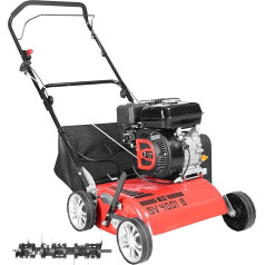Güde Engine Scarifier GV 4001 B (4-Stroke Power Engine S 580 V, Engine Power: 3.8/5.2 (kW/PS), Working Width: 40 cm, 30 L Collection Bag, 7-Way Central Working Height Adjustment, Includes 2-in-1 Knife