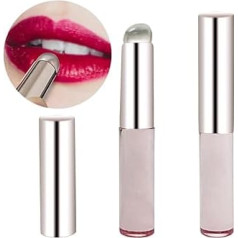 2 x Silikon-Make-up-Pinsel für gleichmäßiges und detailliertes Auftragen auf Lippenfarbe, hochwertiges elastisches Silikon-Lippenpinsel-Set für Lippenbalsam, Lipgloss, Lippenstift und Concealer