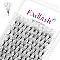 Fadlash Premade Eyelash Extension, 14D, 0.07 mm, C curl, 15–20 mm, Mixed Length Volume Russian Eyelashes, Pre-Fanned Eyelashes