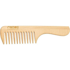 Remos Wooden Comb with Handle Made of Domestic Beech Wood 22 cm with Coarse Teeth