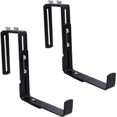 HEMOTON 2pcs Railing Hook Flower Box Holder Adjustable Flower Pot Plant Pot Holder for Hanging Iron Art Baskets Artificial Flowers Bonsai Holder Garden Decoration