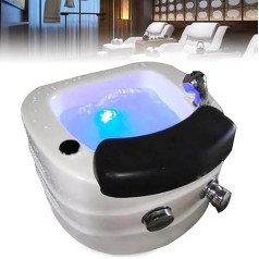 XINRISHENG Portable Pedicure Foot Spa Bathtub, Pedicure Spa Bathtub, Foot Soaker, Acrylic Pedicure Chair Shampoo Sink with Heat and Massage