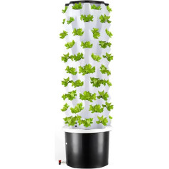 Tower Garden Hydroponics Growing System 6/8/10 Floor Vertical Hydroponics Tower with 100L Water Tank Aeroponics Growing Kit, Smart Garden Planter Herbs Germination Kit Hydrating Pump, Adapter 10-Layer