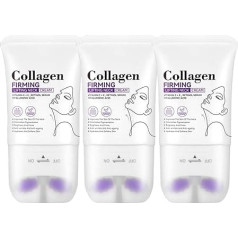 Neck Collagen Cream,Hals und Dekollete Creme mit Hexapeptide,Hydrating,für Glatte & Jugendliche Haut, Neck Massager Firmings Cream zur Reduzierung von Falten,Halslinien & Schlaffer Haut (3PC, 110ML)