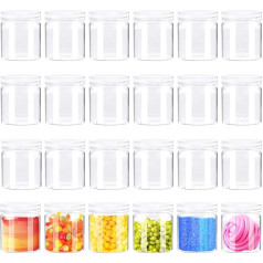 Transparente Kunststoffbehälter mit Deckel, rund, nachfüllbar, Reiseaufbewahrung, versiegelte Gläser, breite Öffnung, Behälter für Kosmetik, Lotionen, Lidschatten, Creme, Süßigkeiten, Make-up,
