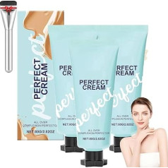 All-Over Complexion Perfector, Long-Lasting CC Cream Foundation, Waterproof and Transfer Resistant Skin Tinting, CC for Older Women (3 Pieces)