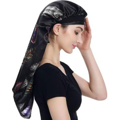Alnorm Satin Braid Bonnet Satin Wrap Scarf for Hair