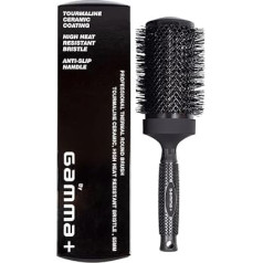 Gamma+ Professional Thermal Tourmaline Ceramic Hair Brush Non-Slip Handle Lightweight Diameter (65mm)