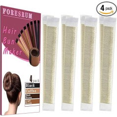 Magic Hair Bun Maker Donut Maker for Hair Ballet Bun for Women and Kids (4 Blonde) 4 Pack