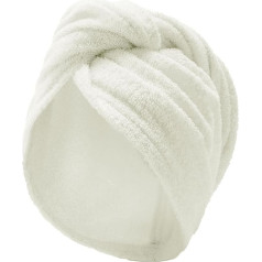 parah - Turban Hair Dryer with Buttons - 100% Natural Cotton - Jacquard Honeycomb Pattern - Extra Soft and Super Absorbent - Bathroom Collection