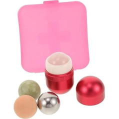 FRCOLOR 1 Set Massage Beauty Set Red Colour Face Massage Roller Eye Massage Skin Care Device Face Massager Eye Roller Against Swelling Massage Tools Beauty Tools
