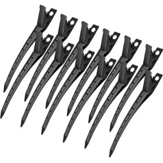 Pack of 24 Duckbill Hair Clips for Styling and Sectioning (Black)