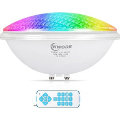 KWODE LED Pool Lighting PAR56, 36 W RGB Swimming Pool Lighting Timing 2/4/6H, IP68 Waterproof Pool Lamp Light, Underwater Spotlight, Pool Headlight, Switch Control with Remote Control