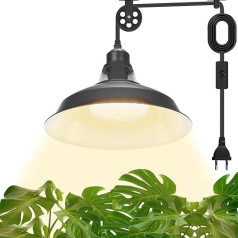 TopDirect LED Plant Lamp Full Spectrum, Grow Lamp, Plant Light E27, Grow Light with 5 m Long Cable, Grow Lamp for Plants for Indoors, Garden, Garden Hut