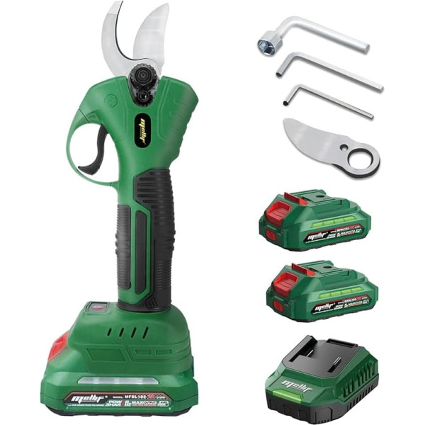 Mellif Battery Pruning Shears for Makita Battery 18 V, Garden Shears Battery with 2 x 2 Ah MELLIF Batteries, 1 x 2 Ah Charger, Brushless Mortor, 25 mm Branch Thickness, SK5 Blades, Electric Pruning