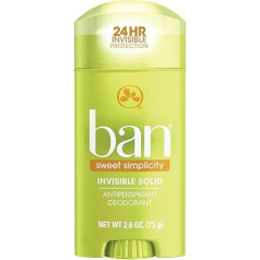 Antiperspirant Deodorant, Invisible Solid, Sweet Simplicity, 2.6 Ounce