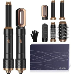 Airstyler Hot Air Brush Set for All Hair Types, 1000 W Hair Styler Styling Brush Set with Hair Dryer, Round Brush Hairdryer, Airflow Curling Iron Automatic, Hair Straightener Brush, Warm Air Brush,