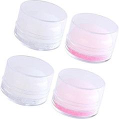 Beaupretty Set of 4 Nail Stamps, Dip Powder, Nail Set, Manicure Machine, Stackable Make-Up, Nail Stamp, Nail Art Marks, Tool, Manicure, DIY Stamper, Nail Art Stamper, Manicure Accessories, Silica Gel