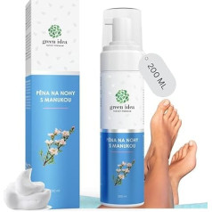 Green idea - Foot Foam with Manuka, Urea, Panthenol - Cracked Ointment Feet - Intensive Foot Care - Foam Cream with Urea - Callus and Cracks - For Daily Care 200 ml