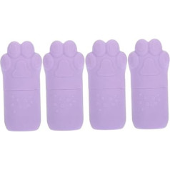 Baluue Pack of 4 Cat Claws Massage Face Holder for Face Beauty Roller Massager Face Care Accessories Purple