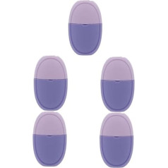 Beavorty Ice Cube Tray, Ice Ball Mould, Mini Ice Cube, Mini Massager, Face Massager, Made of Ice, Mini Face Roller, Ice Roller, Face Cubes, Face, Silica Gel, Purple, Pack of 5