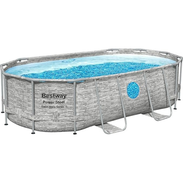 Bestway Power Steel Frame Oval Pool, Without Pump and Accessories, Replacement Part, Rattan