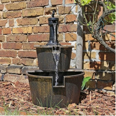 CLGarden DSB1 Wood Design Fountain for Balcony, Terrace, Garden Fountain