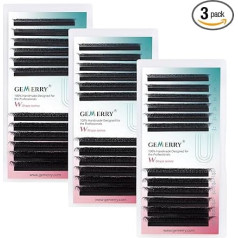 GEMERRY Volume Eyelashes, 4D Pre-Fanned Eyelash Extensions, Easy Fan Lash, Volume Technology Clusters, 0.07 mm, Dcurl Mix8-14 mm, Individual Eyelashes, Self-Fanning Lash Extensions from