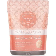 Clearwater Tranquil Spa 100% Dead Sea Salt 1kg Bath and Hot Tub Salt Hot Tub Fragrance Natural Minerals Exotic Coconut and Vanilla