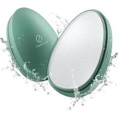 Glass Foot File Callus Remover - Foot Scrubber with Cover, Glass Pedi Egg Feet Pumice Stone - Professional Pedicure Heel Razor for Smooth, Silky Feet