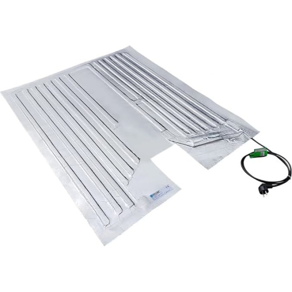 REKUBIK IBC Heating Mat Aluminium Laminated Floor Heating Mat IP54 (230 V) Pallet Size 60 x 80 cm (300 L IBC), Temperature 40 °C