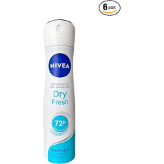 NIVEA Dry Fresh Deodorant Spray 6 x 150 ml Women's Fragrance Freshener for Safe 72h Protection, Deodorant Spray Antiperspirant without Alcohol and Dermatestat for a Pleasant Fresh Feeling