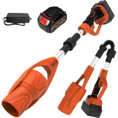 Battery Leaf Blower 21 V with Battery and Charger, Electric Leaf Blower 29000 RPM, 226 km/h High Speed Blower, Garden Blower for Garden, Lawn Care, Snow Removal