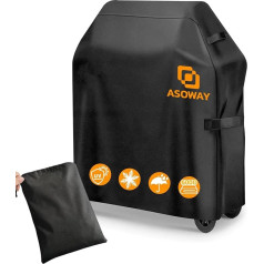 Barbecue Cover Weatherproof, Grill Cover 600D High-Quality Oxford Fabric Tear-Resistant for Weber, Enders, Grill Cover Waterproof, Windproof, UV-Resistant (76 x 66 x 110 cm)