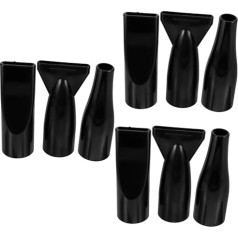 Pack of 9 Pet Water Blower Diffuser Mini Bottle Portable Lotion Straight Hair Dryer Nozzle Universal Hair Dryer Nozzle Attachment Dryer Nozzle Replacement Hair Blower Nozzle Black
