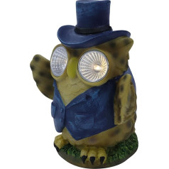 Gartenverzierung Aus Kunstharz Solarbetriebene Verzierung Eulenfigur Outdoor- Eulenschmuck Solarstrahler Gartenszene Garten Geführtes Garten Licht Schmuck Colorful