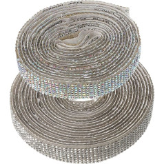 Nagel Dekoration 2 Rollen Kristall Hot Diamantgürtel Strass Kostüm Aufkleber Strass Aufkleber Strass Aufkleber Selbstklebendes Geburtstagsband Strass Für Selbstklebende Strassbänder