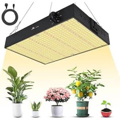 Plant Lamp LED 1000 W Full Spectrum, LED Grow Lamp Dimmable Grow Light, 1000 W Plant Lamp Grow Light with UV & IR Growth Lamp for Grow Tent Indoor Plants Vegetables Flower