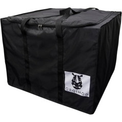 Aufbewahrungstasche für Terrassenkissen, mit Reißverschluss und Griffen, wasserdicht, für Gartenmöbel, Sitzkissen, quadratisch, Schwarz, 81,3 x 81,3 x 61 cm