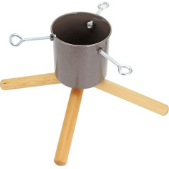 Taylor & Brown Wooden Christmas Tree Stand 4 Legs Max Tree Size 2.2m - 1L Water Tank (Grey)